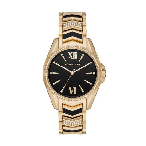 whitney watch michael kors|michaelkhorsbeigecolorleatherquiltedlookchainandleatherstrap.